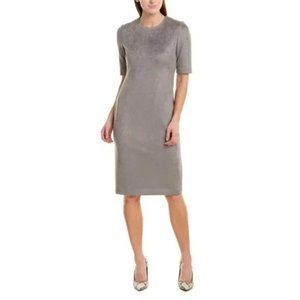 Faux Suede Sheath Dress